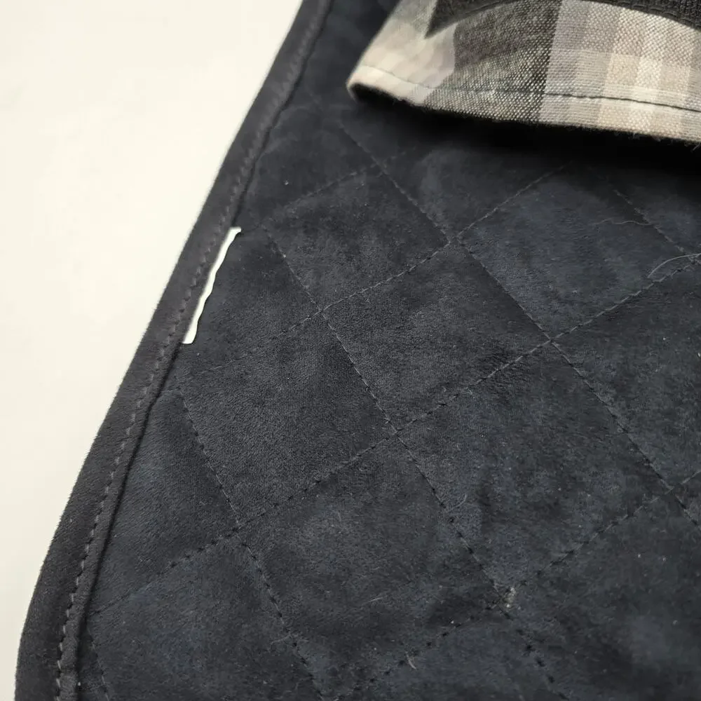 PENDLETON Dog Coat Black White Gray Plaid Large 30-55 Lbs Jacket Carolina
